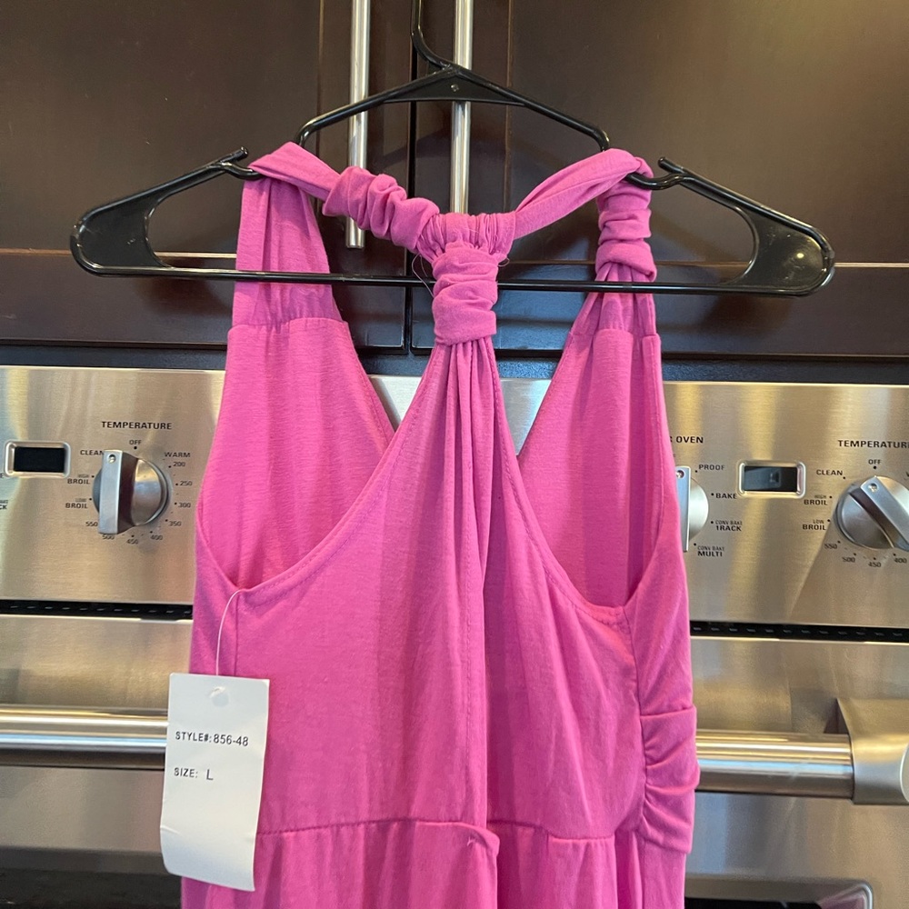 Pink maxi dress size large NWT - Picture 3 of 8